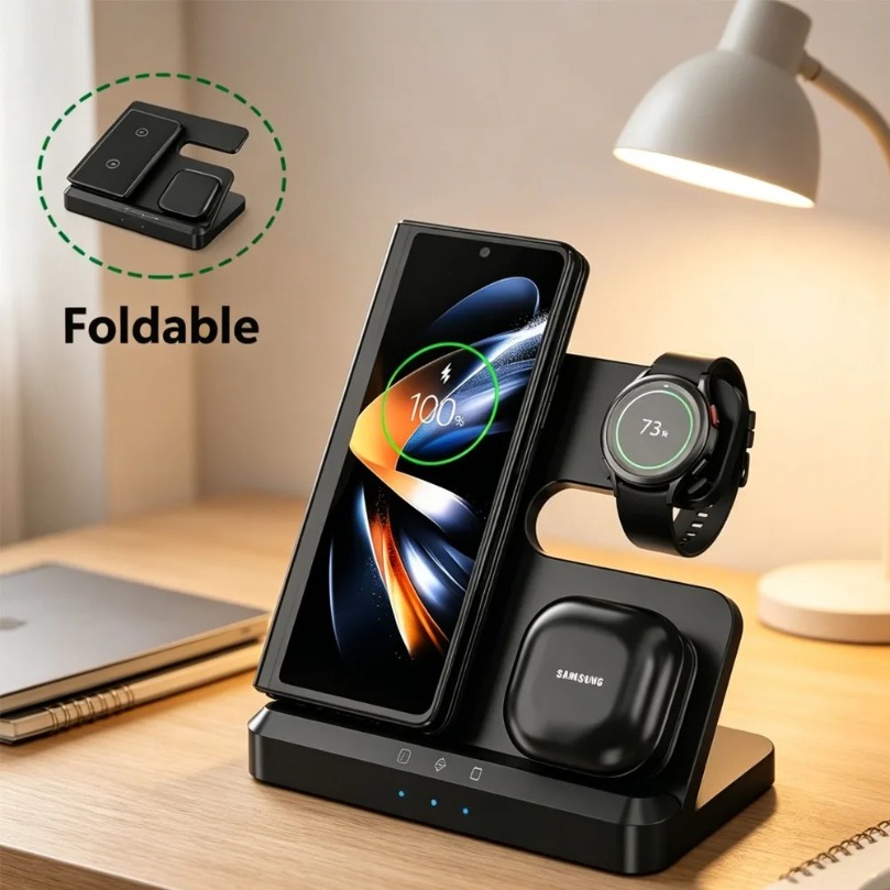 Wireless Charger Watch - Pengisi Daya Nirkabel Cepat 3 in