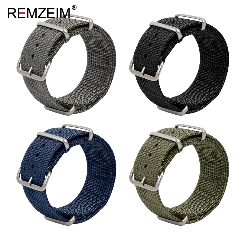 Nylon Nato Strap - Tali jam nilon bergaris baru 18mm