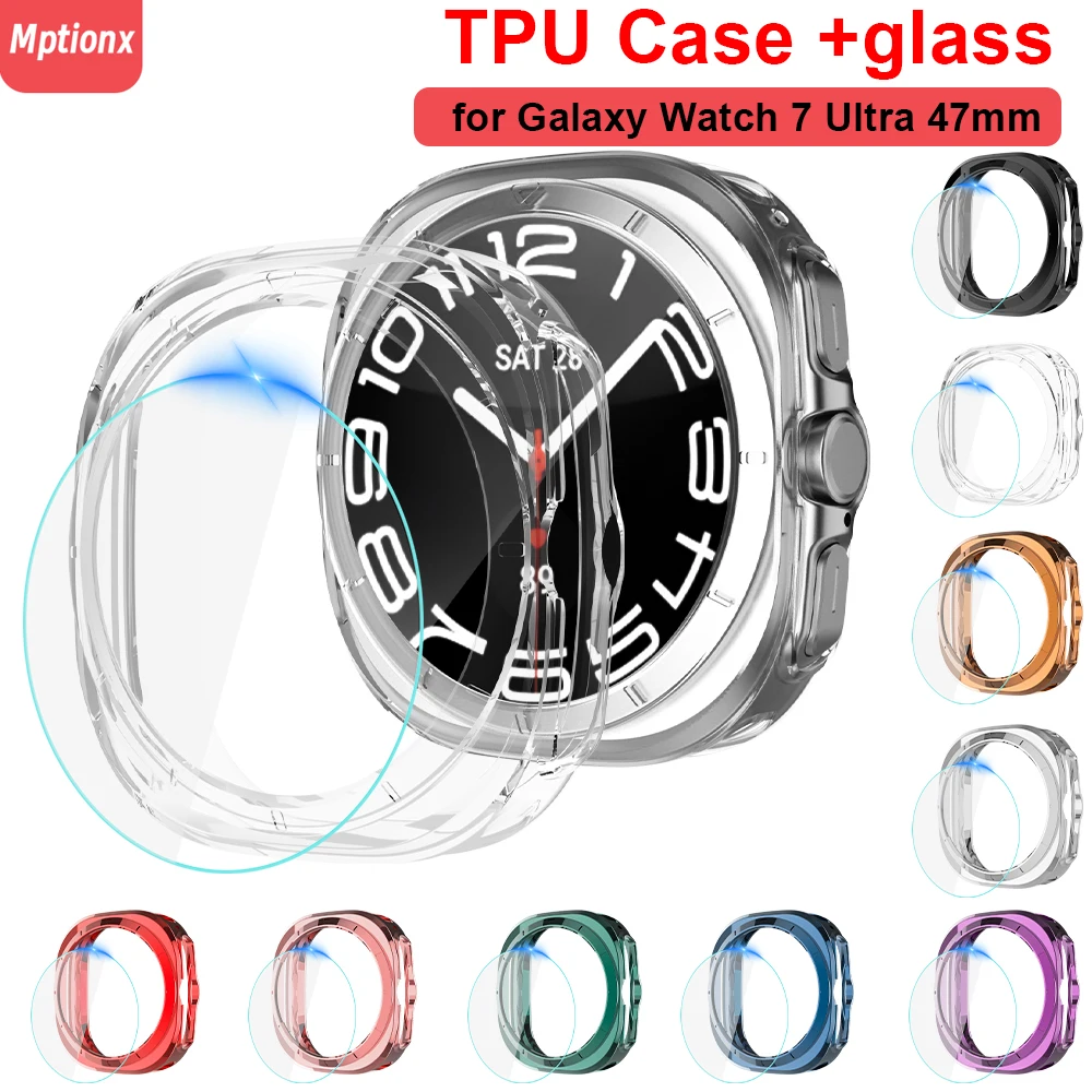 Watch Case Bumper - Kaca + PENUTUP UNTUK Samsung Galaxy