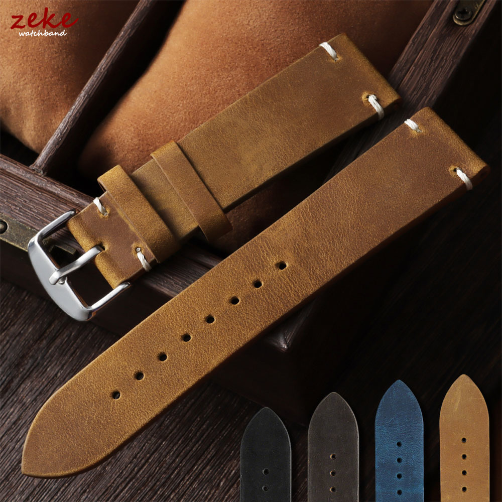 Nylon Nato Strap - Tali Jam Tangan Kulit Sapi Vintage