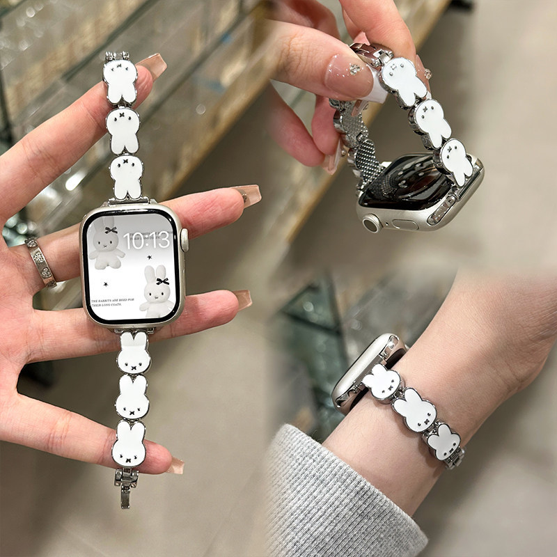Apple Smartwatch Accessories - Tali Jam Tangan Kulit Kelinci Miffy