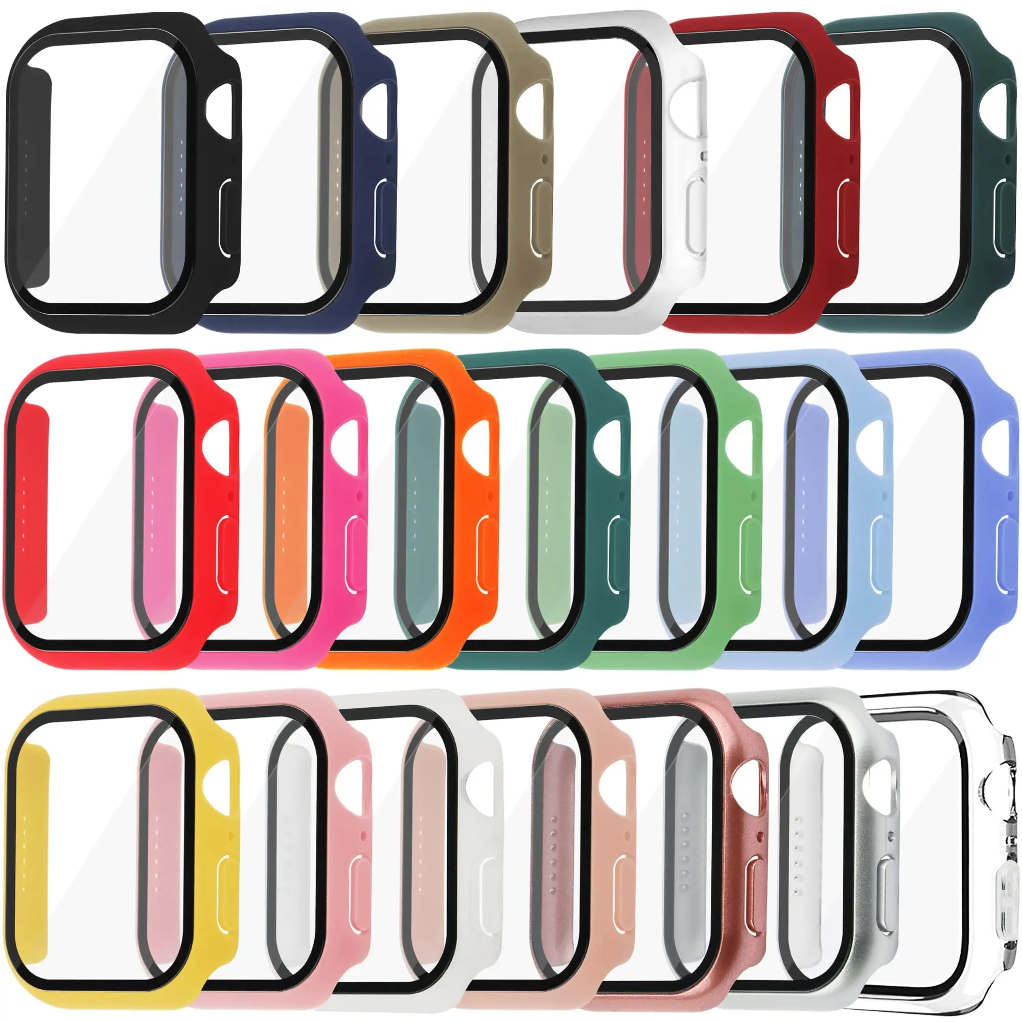 Apple Smartwatch Accessories - Kaca antigores + penutup untuk casing