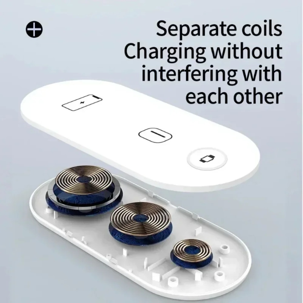 Wireless Charger Watch - Alas Pengisi Daya Nirkabel 3-in-1, Stasiun