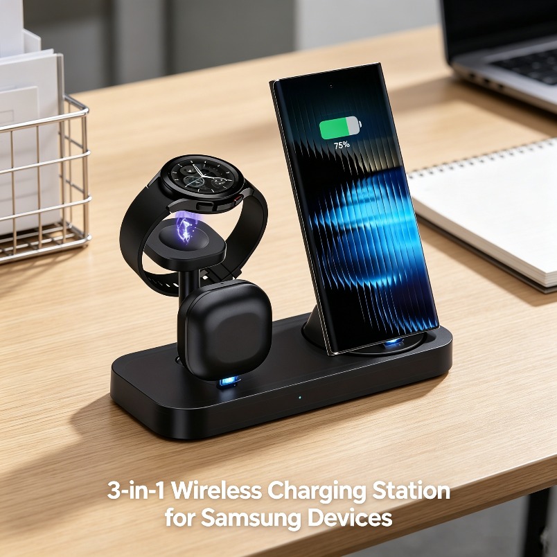Wireless Charger Watch - Pengisi Daya Nirkabel 3 in 1