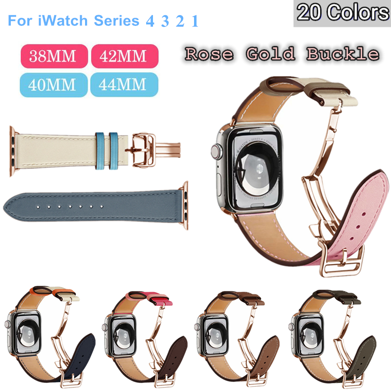 Smartwatch Accessories Shop - Rose Emas Gesper Tali untuk Apple