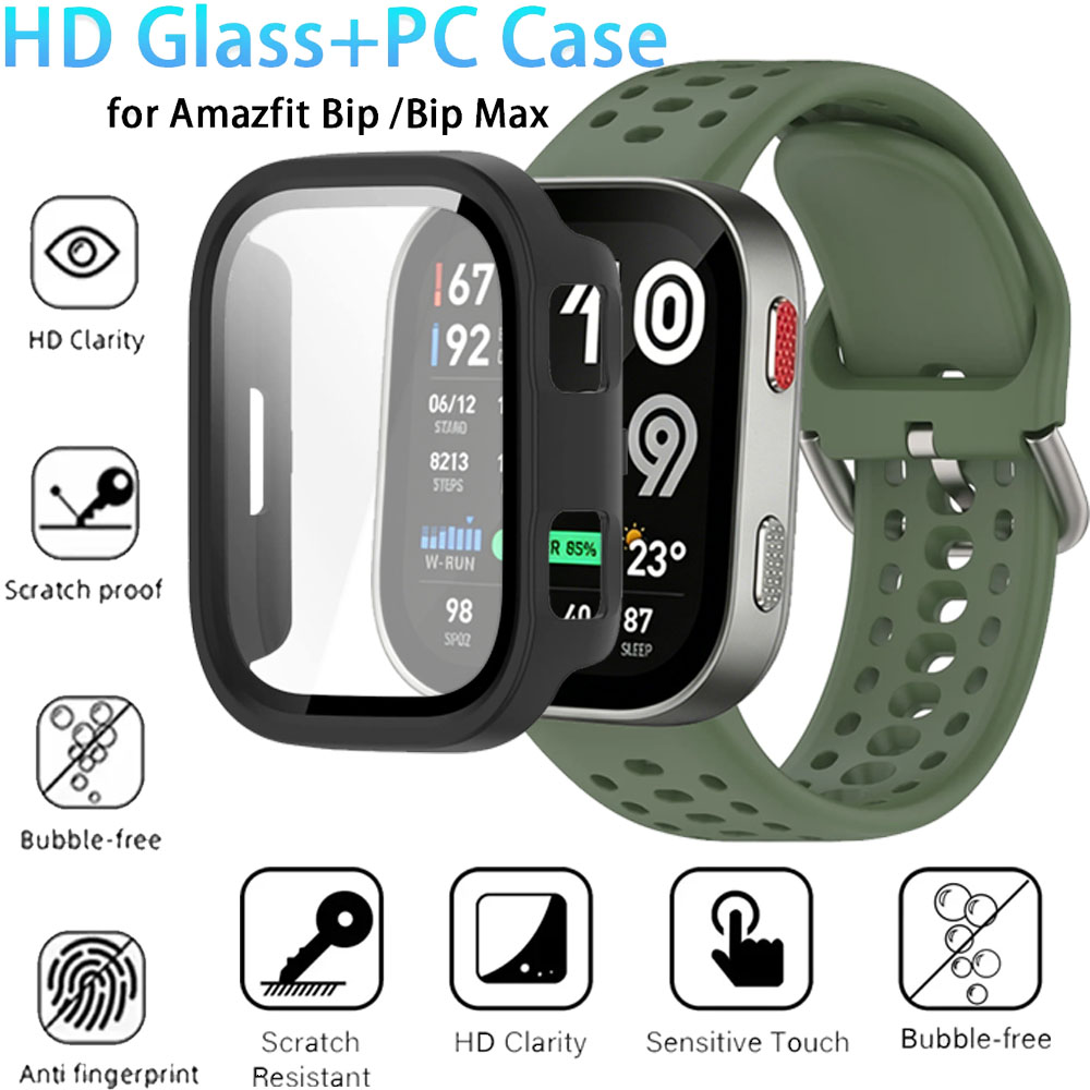 Casing Kaca HD + PC untuk Amaz - Amazfit Smartwatch Accessories ulasan dan harga