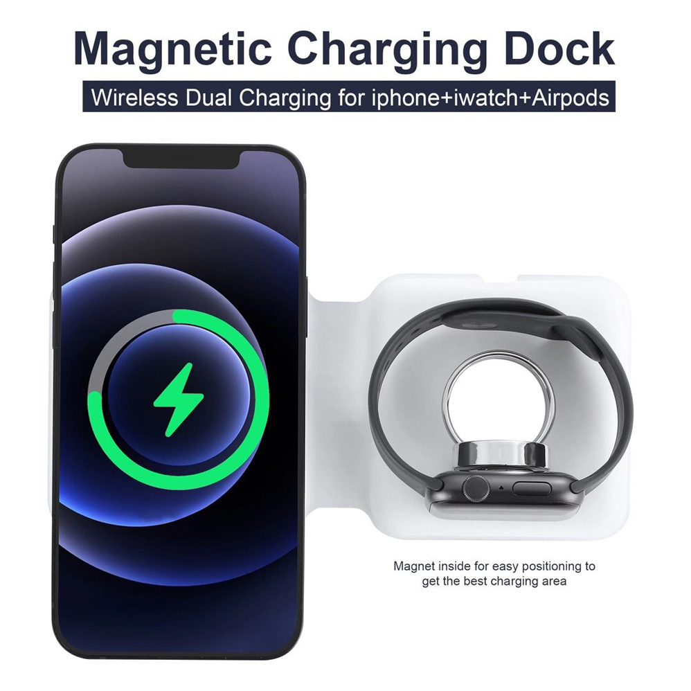 2IN1 Magsafe duo Magnetic Nirk - Smartwatch X12 ulasan dan harga