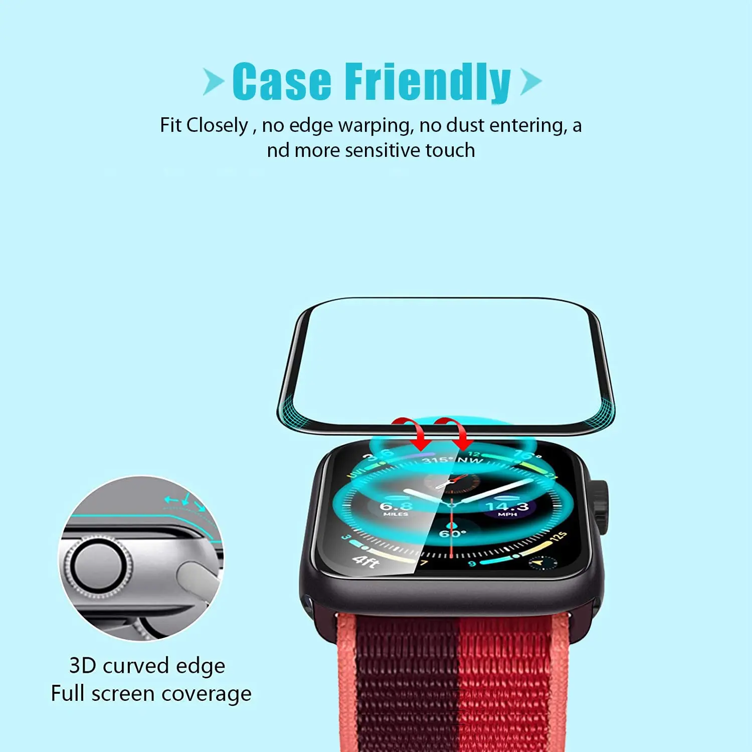 Pelindung Layar Film Tempered  - Apple Smartwatch Accessories ulasan dan harga