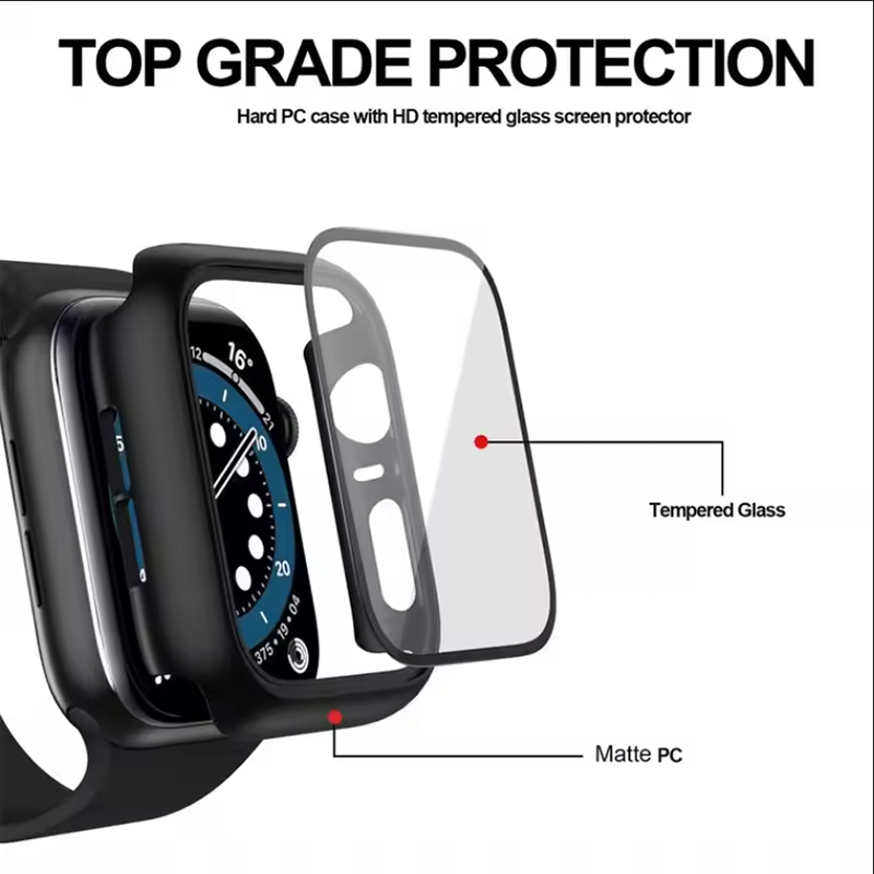 Kaca Tempered + Penutup untuk  - Watch Case Bumper ulasan dan harga