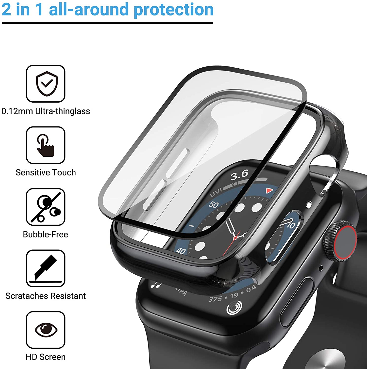 Kaca + penutup untuk Apple Wat - Watch Case Bumper ulasan dan harga
