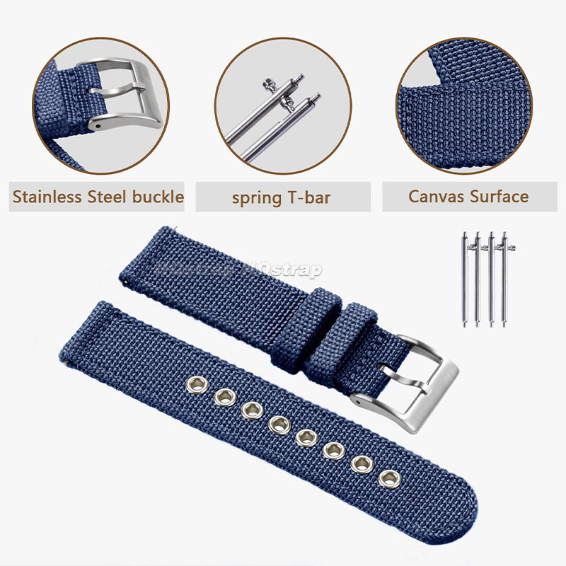 Gelang jam tangan nilon 18mm 2 - Nylon Nato Strap ulasan dan harga