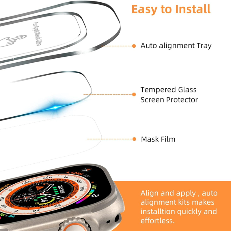 Kaca Tempered untuk Apple Watc - Watch Face Protector ulasan dan harga