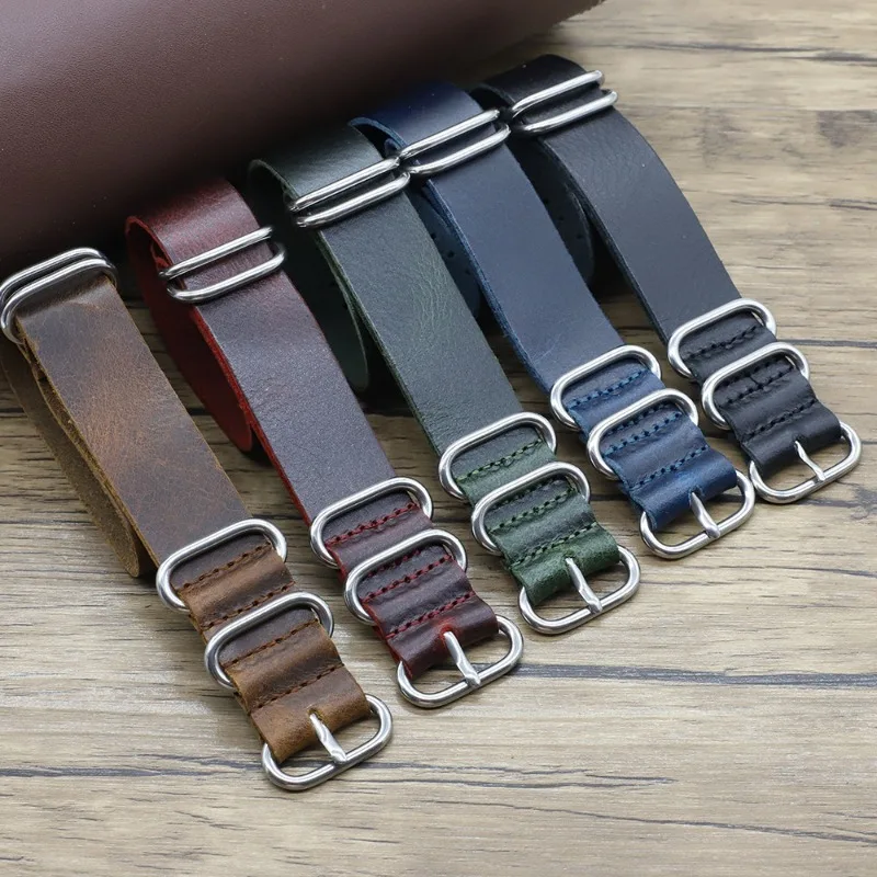 Tali jam Kulit Asli Vintage 18 - Nylon Nato Strap ulasan dan harga