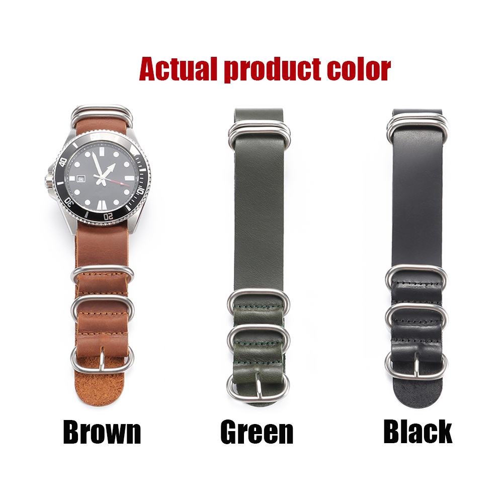 Tali jam Kulit Asli Vintage 18 - Nylon Nato Strap ulasan dan harga