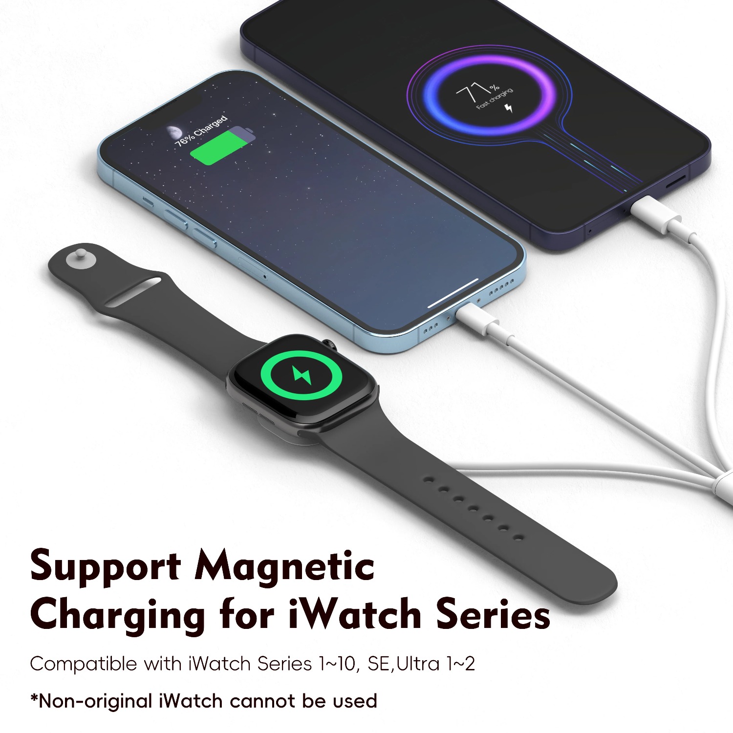 Kabel Pengisi Daya Magnetik 3  - Watch Charger Cable ulasan dan harga