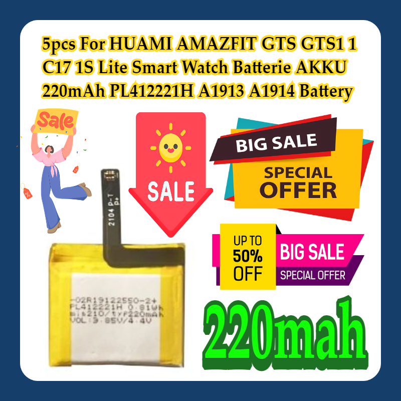 5 Buah untuk HUAMI AMAZFIT GTS - Smartwatch A1914 ulasan dan harga