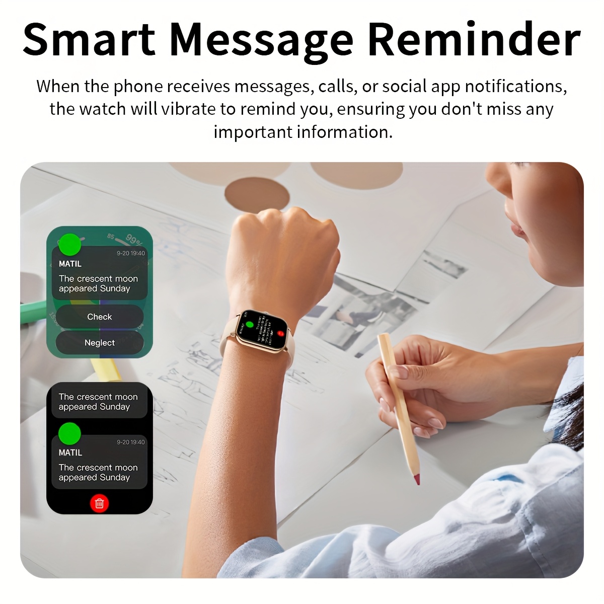 Jam Tangan Pintar 1,83 Inci un - Smartwatch Instagram ulasan dan harga