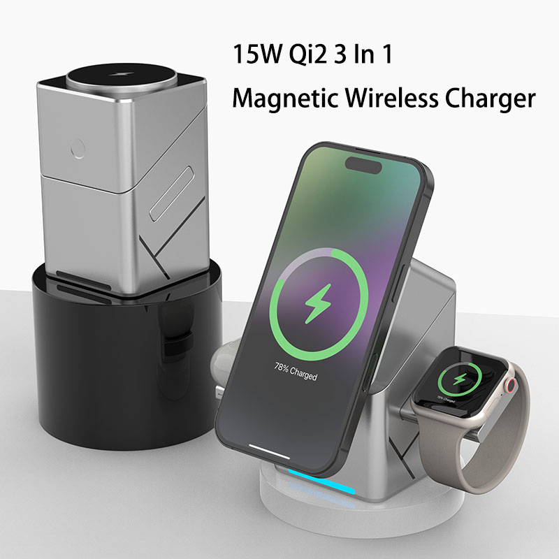 Pengisi Daya Nirkabel 3 in 1 M - Smartwatch Touch ulasan dan harga