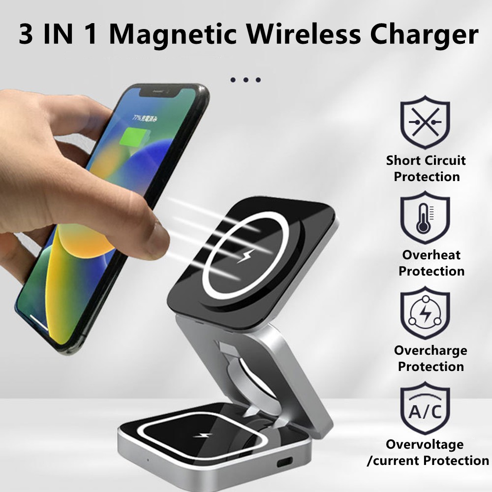 Stasiun pengisi daya magnet ma - Wireless Charger Watch ulasan dan harga