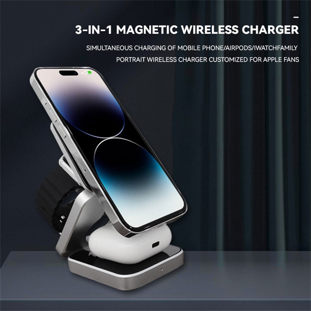 Stasiun pengisi daya magnet ma - Wireless Charger Watch ulasan dan harga