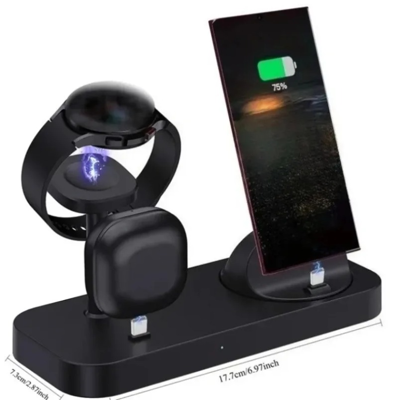 Pengisi Daya Nirkabel 3 in 1 D - Wireless Charger Watch ulasan dan harga