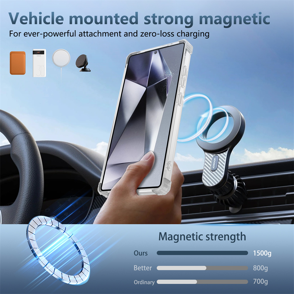 360 ° Casing Ponsel Transparan - Magnetic Charging Stand ulasan dan harga