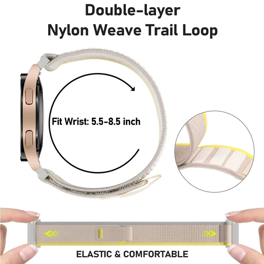 Tali jam tangan nilon 22mm, ge - Xiaomi Smartwatch S3 Accessories ulasan dan harga