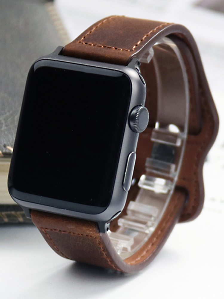 Tali jam kulit asli untuk Appl - Smartwatch Accessories Shop ulasan dan harga
