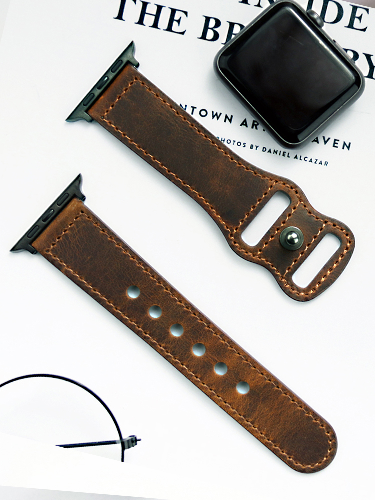 Tali jam kulit asli untuk Appl - Smartwatch Accessories Shop ulasan dan harga