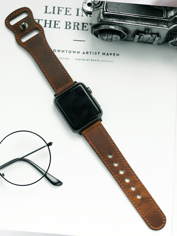 Tali jam kulit asli untuk Appl - Smartwatch Accessories Shop ulasan dan harga